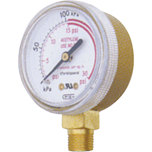 Pressure Gauges, 1-1/2" , 0 - 100 psi, Bottom Mount, Analogue Planification Entrepots Molloy