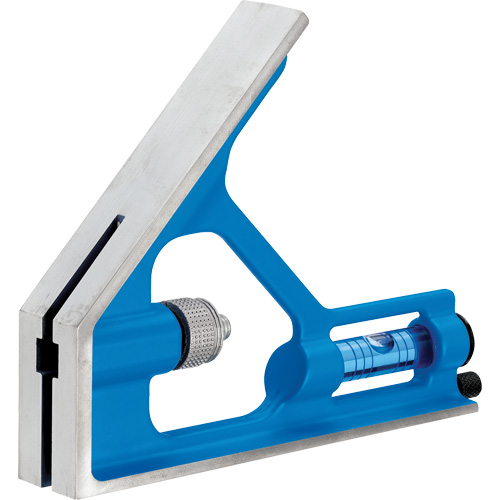 True Blue&reg; Combination Square, 12" L, 1/16" Graduations, Steel, Plain Planification Entrepots Molloy