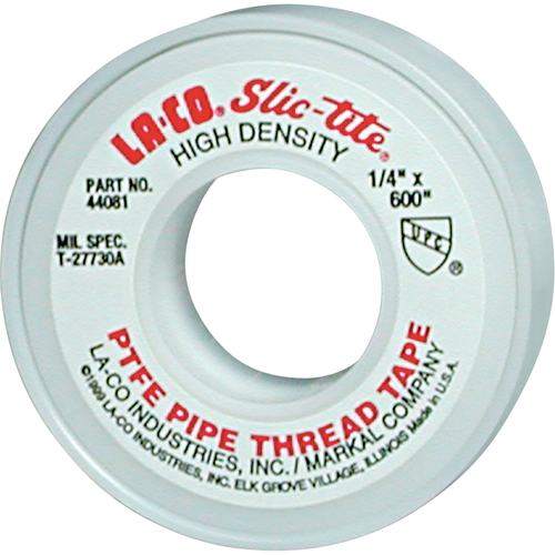 Ruban &agrave; filetage en PTFE Slic-Tite, 300" lo x 3/4" la, Blanc Planification Entrepots Molloy