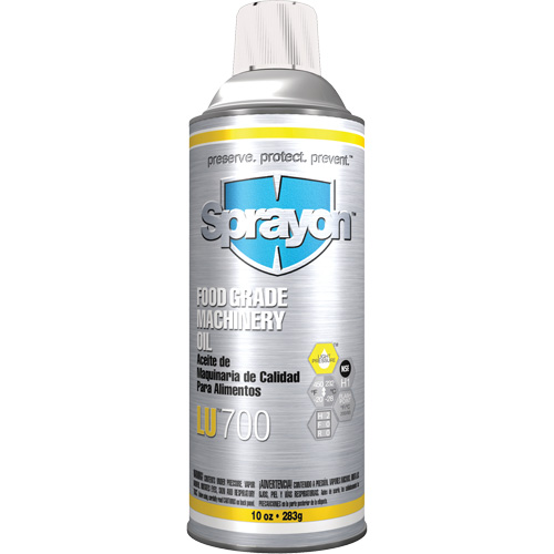 LU700 Food Grade Machinery Oil, 10 oz., Aerosol Can Planification Entrepots Molloy