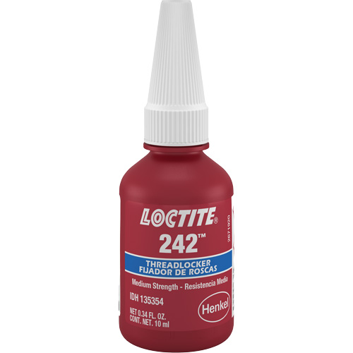 Threadlocker 242 , Blue, Medium, 10 ml, Bottle Planification Entrepots Molloy