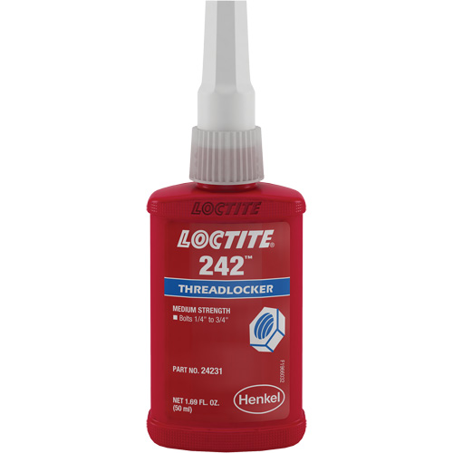 Threadlocker 242 , Blue, Medium, 50 ml, Bottle Planification Entrepots Molloy