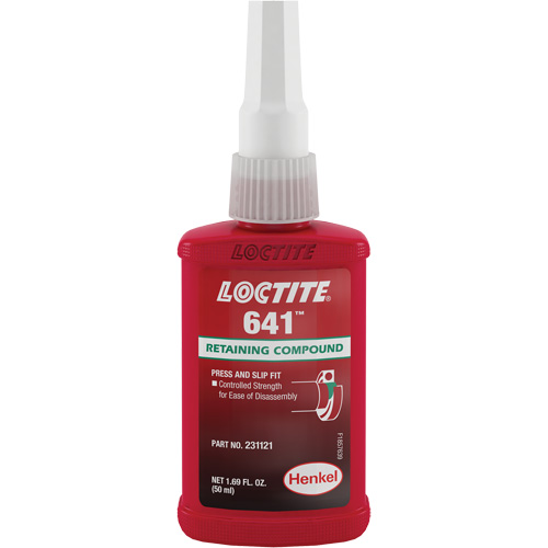 Retaining Compound 641 Controlled Strength, 50 ml, Bottle, Yellow Planification Entrepots Molloy
