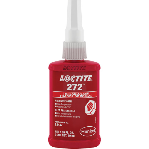 Threadlocker 272 High Temperature, Red, High, 50 ml, Bottle Planification Entrepots Molloy