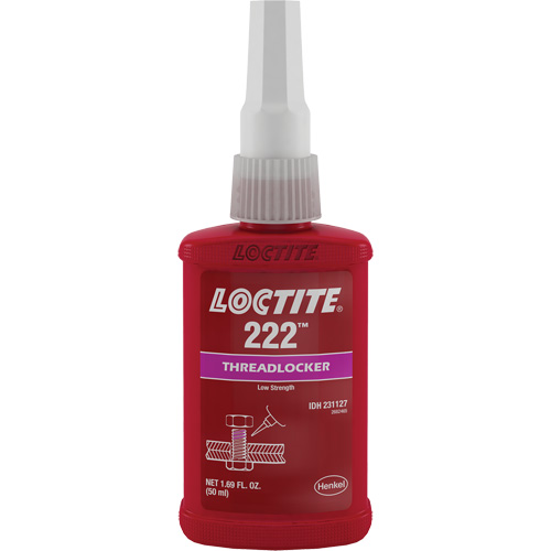 Adh&eacute;sif frein-filet 222, Mauve, Basse, 50 ml, Bouteille Planification Entrepots Molloy