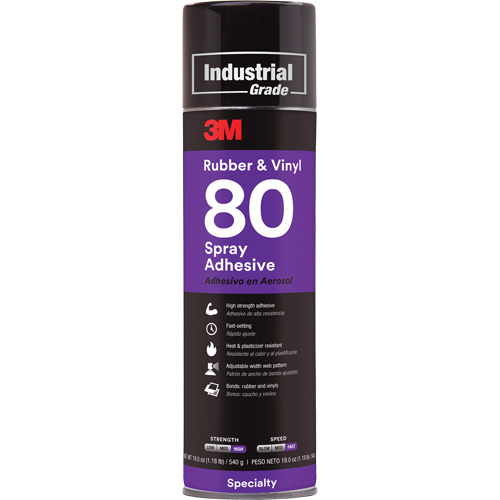 Rubber & Vinyl Spray Adhesive, Yellow, Aerosol Can Planification Entrepots Molloy