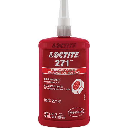 Threadlocker 271 , Red, High, 250 ml, Bottle Planification Entrepots Molloy