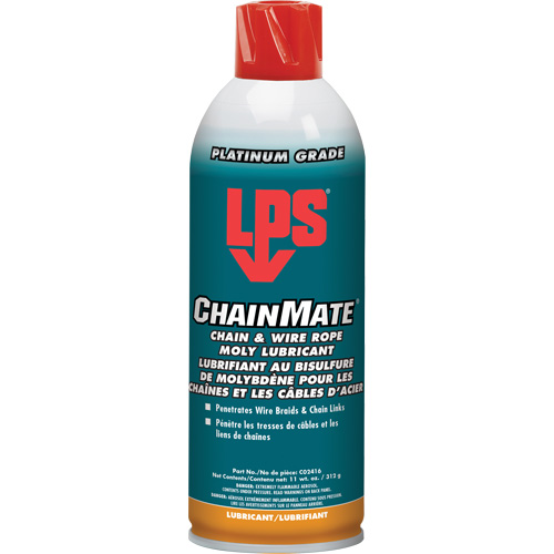 Lubrifiant pour chaînes & c&acirc;bles m&eacute;talliques Chainmate, Canette a&eacute;rosol Planification Entrepots Molloy
