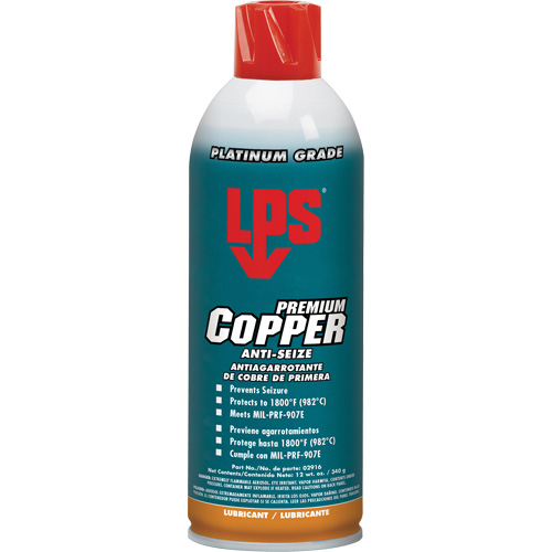 Antigrippant au cuivre, 16 oz, Canette a&eacute;rosol, 1800°F (982°C) Temp&eacute;rature max. Planification Entrepots Molloy