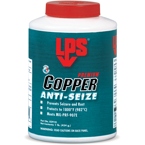 Antigrippant au cuivre, 1/2 lb, Bouteille, 1800°F (982°C) Temp&eacute;rature max. Planification Entrepots Molloy