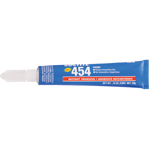 Prism 454 Instant Adhesive Gel, Clear, Tube, 20 g Planification Entrepots Molloy
