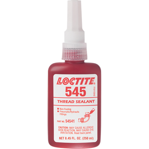 Thread Sealant 545 Hydraulic/Pneumatic Sealant, Bottle, 250 ml, -54° C - 121° C/-65° F - 250° F Planification Entrepots Molloy