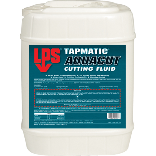Tapmatic&reg; AquaCut Cutting Fluids, 5 gal. Planification Entrepots Molloy