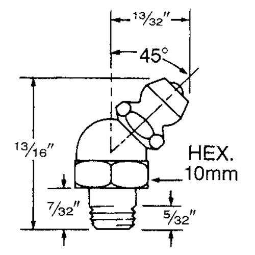 Fitting, 6 mm Thread Planification Entrepots Molloy