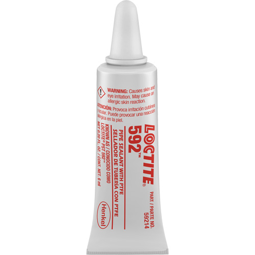 P&acirc;te d'&eacute;tanch&eacute;it&eacute; pour raccords filet&eacute;s &agrave; durcissement lent 592 PST, Tube, 6 ml, -54° C - 204° C/-65° F - 400° F Planification Entrepots Molloy