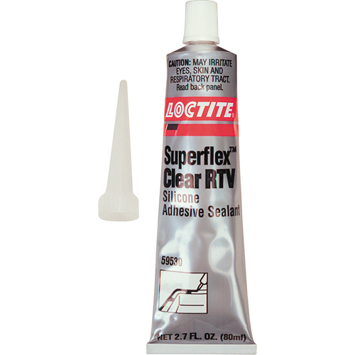 Superflex RTV Silicone Adhesive Sealant, Tube, Clear Planification Entrepots Molloy