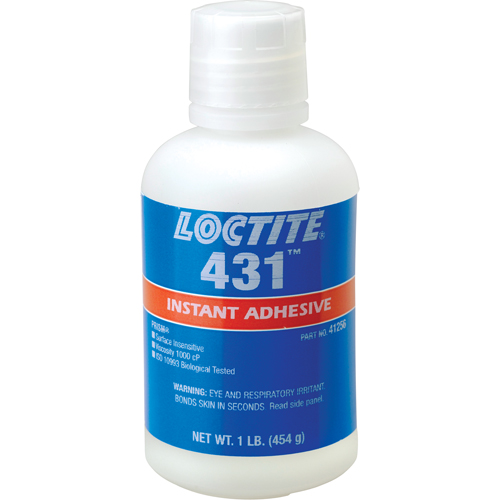 431 Surface Insensitive Instant Adhesive, Clear, Bottle, 454 g Planification Entrepots Molloy