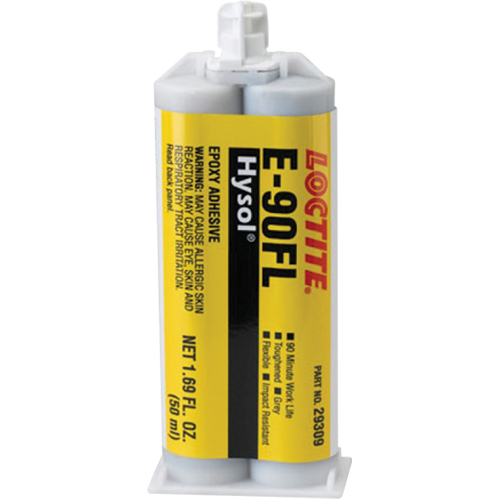 Hysol E-90FL Adhesive, 102 g, Dual Cartridge, Two-Part, Grey Planification Entrepots Molloy
