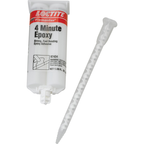 Adh&eacute;sif 4 minutes Fixmaster, 50 ml, Cartouche double, Deux composants, Ambr&eacute;e Planification Entrepots Molloy