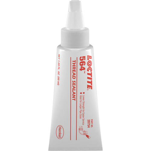 Produit d'&eacute;tanch&eacute;it&eacute; pour raccords filet&eacute;s 564, Tube, 50 ml, -53.9° C - 572° C/-65° F - 300° F Planification Entrepots Molloy