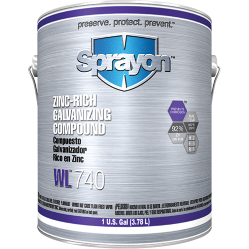 WL740 Zinc-Rich Galvanizing Compound, Gallon Planification Entrepots Molloy