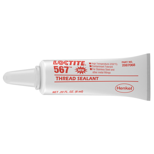 567 High Temperature Thread Sealant, Tube, 6 ml, -53.88° C - 204° C/-65° F - 400° F Planification Entrepots Molloy