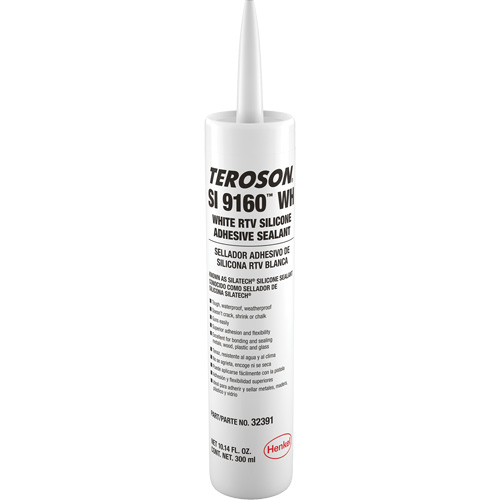 Scellant &agrave; la silicone Teroson SI 9160, Cartouche, Blanc Planification Entrepots Molloy