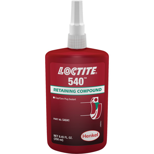 Compos&eacute; de retenue Loctite 540, 250 ml, Bouteille, Bleu Planification Entrepots Molloy