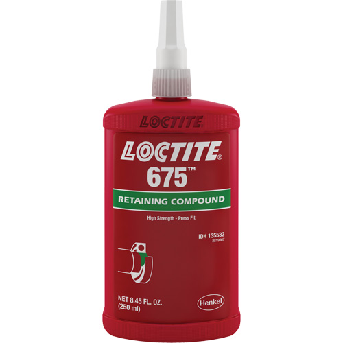 Compos&eacute; de blocage Loctite 675, 250 ml, Bouteille, Vert Planification Entrepots Molloy