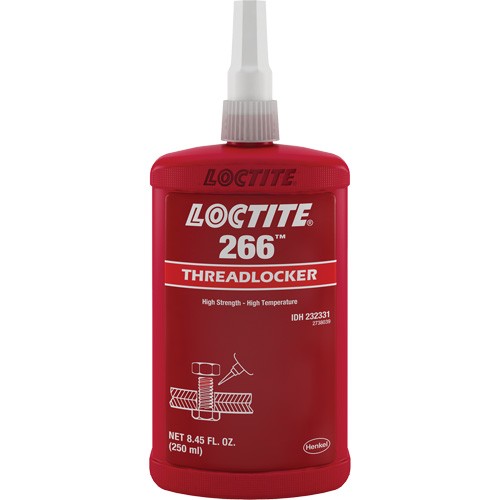 266 Threadlocker, Red, High, 250 ml, Bottle Planification Entrepots Molloy