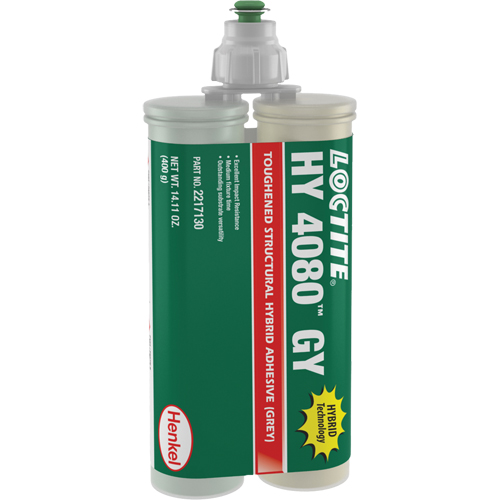 HY 4080 GY Structural Repair Hybrid Adhesive, Two-Part, Dual Cartridge, 400 g, Grey Planification Entrepots Molloy