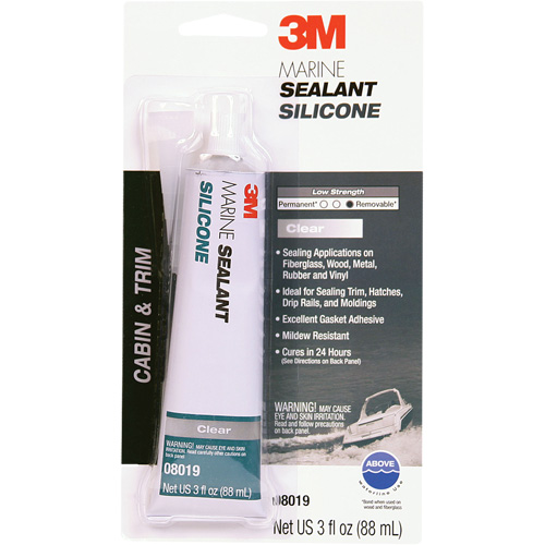 Produit d'&eacute;tanch&eacute;it&eacute; &agrave; base de silicone de calibre marin, 3 oz., Tube, Transparent Planification Entrepots Molloy