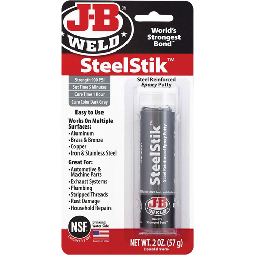 SteelStik Epoxy, 2 oz., Stick, Grey Planification Entrepots Molloy