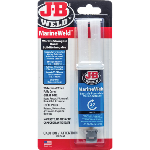 Adh&eacute;sif MarineWeld, 25 ml, Seringue, Deux composants, Blanc Planification Entrepots Molloy