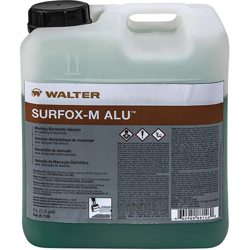 Solution &eacute;lectrolytique de marquage sur l'aluminium Surfox-M Planification Entrepots Molloy