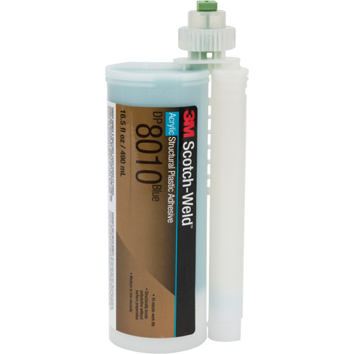 Adh&eacute;sif structural pour composants en plastique Scotch-Weld, Deux composants, Cartouche, 490 ml, Bleu Planification Entrepots Molloy