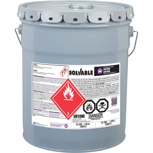 Liquid Acetone, 18.9 L Planification Entrepots Molloy
