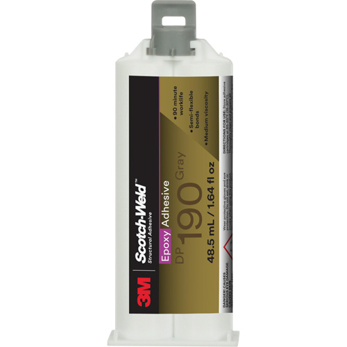 Adh&eacute;sif &eacute;poxyde DP190 Scotch-Weld, 1,64 liq. oz., Cartouche, Deux composants, Gris Planification Entrepots Molloy