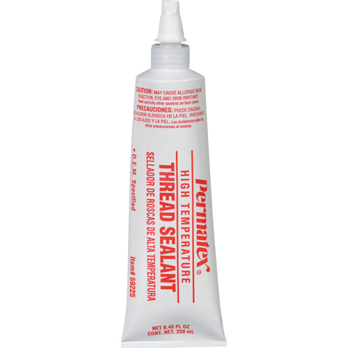 Scellant pour filetage haute temp&eacute;rature, Tube, 250 ml, -54° C - 204° C/-65° F - 400° F Planification Entrepots Molloy