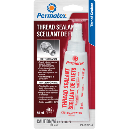 Scellant pour filetage haute temp&eacute;rature, Bouteille, 50 ml, -54° C - 204° C/-65° F - 400° F Planification Entrepots Molloy