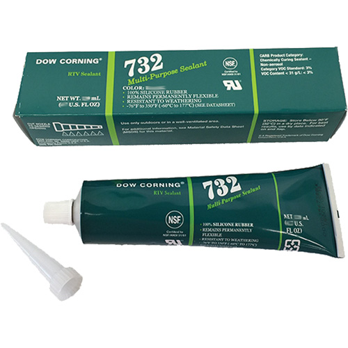 732 Sealant, 90 ml, Tube, White Planification Entrepots Molloy