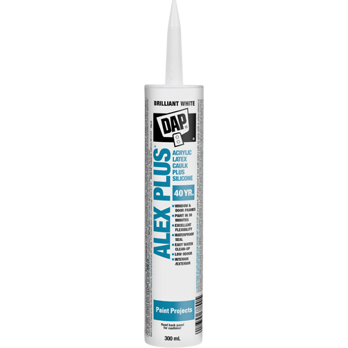 Alex Plus&reg; All Purpose Acrylic Latex Caulk Plus Silicone Planification Entrepots Molloy