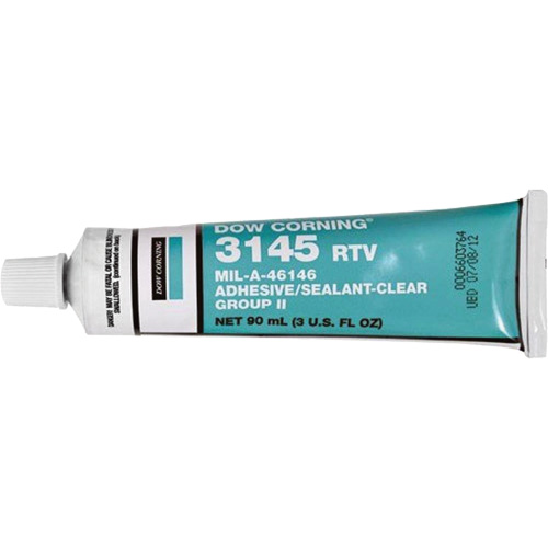Dowsil RTV 3145 Silicone Adhesive Sealant MIL-A-46146, Tube, Clear Planification Entrepots Molloy