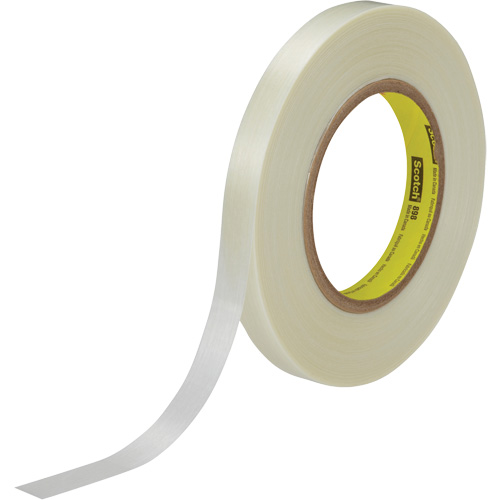Ruban renforc&eacute; de filaments Scotch, &eacute;paisseur 6,6 mils, 9 mm (0,35") x 55 m (180')  Planification Entrepots Molloy