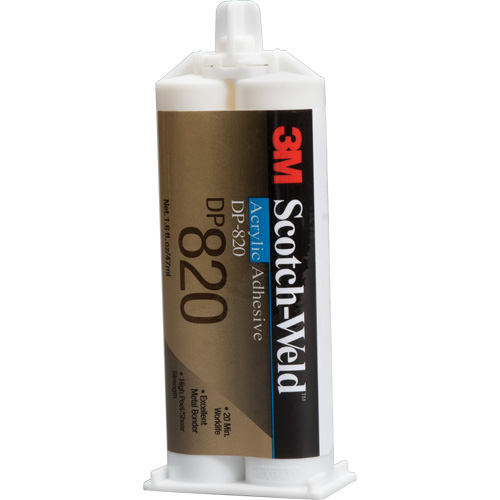 Adh&eacute;sif acrylique Scotch-Weld, Deux composants, Cartouche double, 1,6 oz liq., Blanc cass&eacute; Planification Entrepots Molloy