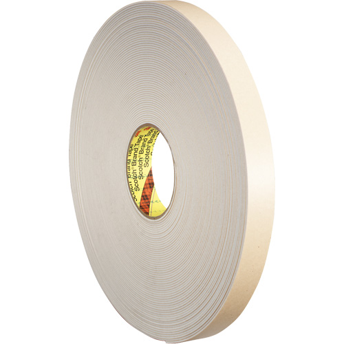 Ruban double face en mousse, 66 m (216') lo x 25,4 mm (1") la, 31 mils, Poly&eacute;thyl&egrave;ne Planification Entrepots Molloy