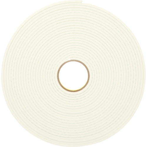 Double-Coated Urethane Foam Tape, 16.5 m (54') L x 12.7 mm (1/2") W, 25 mils, Urethane Planification Entrepots Molloy