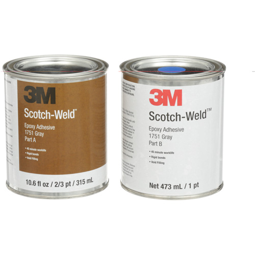 Scotch-Weld Adhesive, 16 fl. Oz., Tube, Two-Part, Grey Planification Entrepots Molloy