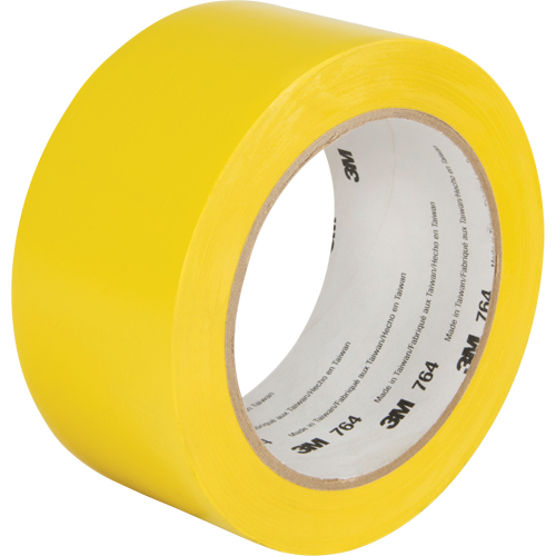 Ruban en vinyle pour travaux g&eacute;n&eacute;raux 764, 50,8 mm (2") la x 32,9 m (108') lo, 5 mils, Jaune Planification Entrepots Molloy