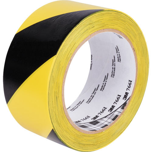 Ruban de signalisation de danger 766, 50,8 mm (2") x 33 m (108'), Noir/Jaune Planification Entrepots Molloy